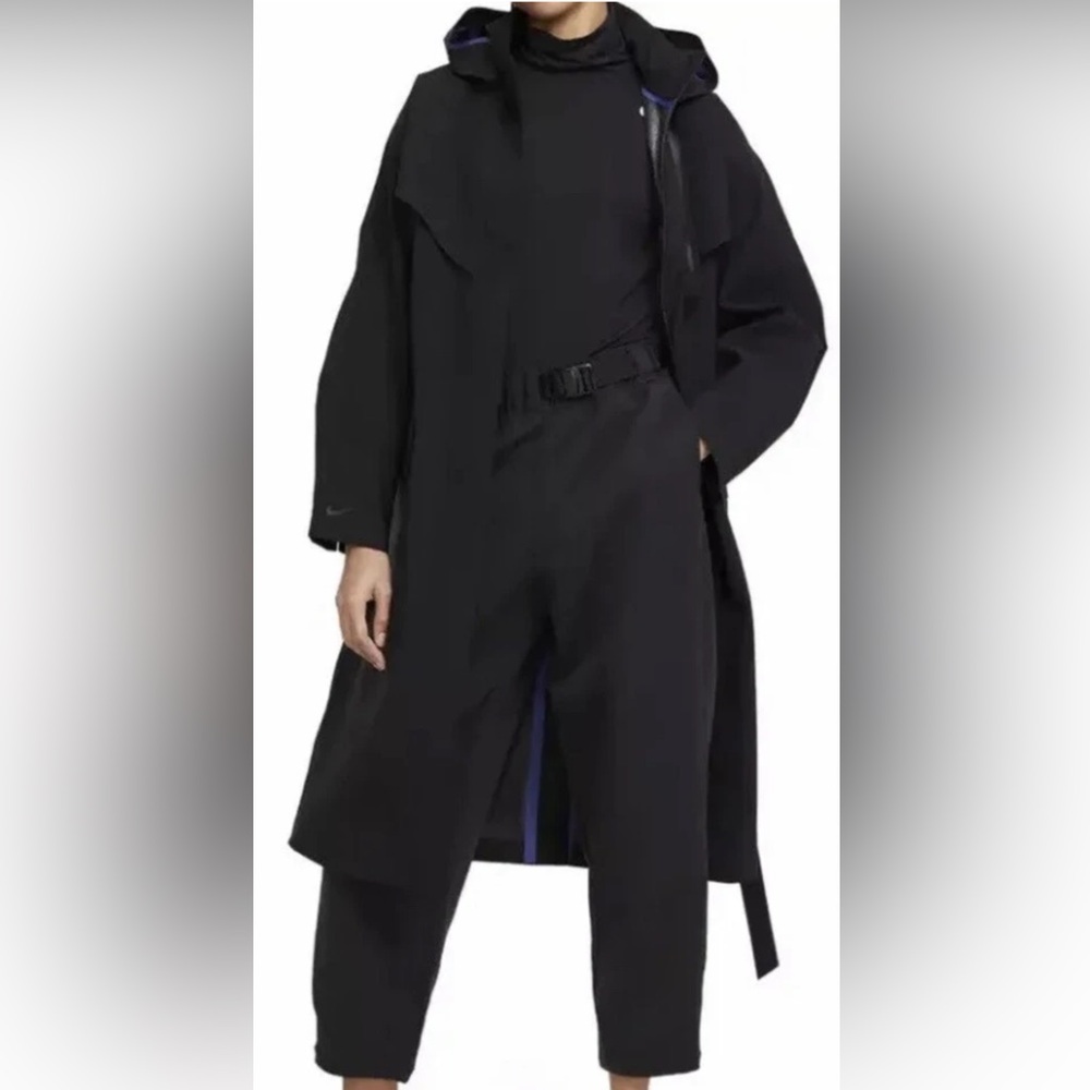 Nike Sportswear Tech Pack Long Hooded Jacket Black CZ8932-010 Women Sz Small